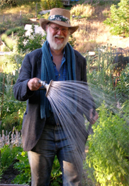 EA Director John Jeavons in the research garden