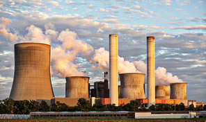 Air Pollution smokestacks Carbon dioxide, methane and nitrous oxide are greenhouse
gases. Photo CCO