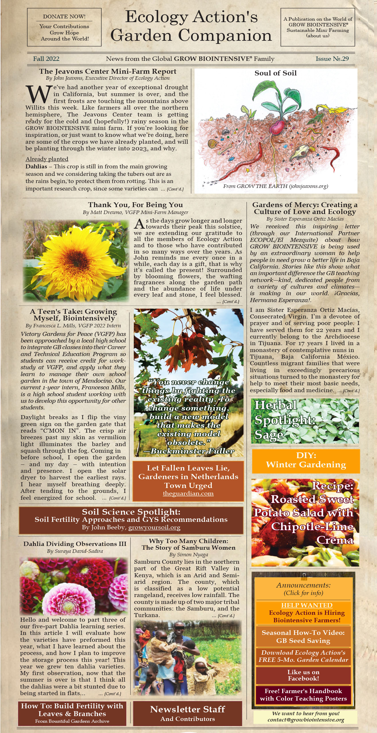 Garden Companion Newsletter Issue No. 28