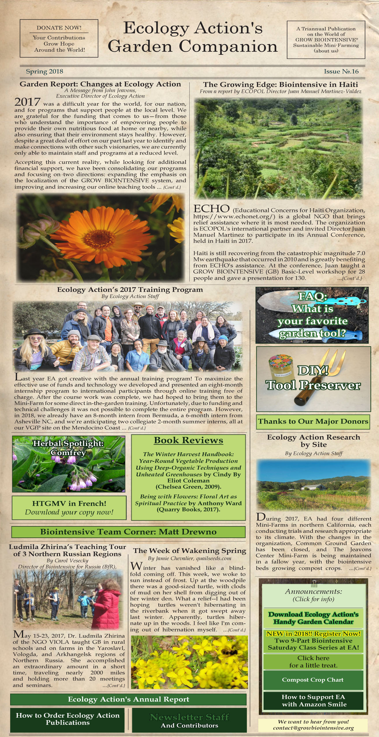 Garden Companion Newsletter Issue No. 16