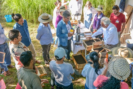 ECOPOL Director Juan Manuel Martínez teaches GB workshop participants