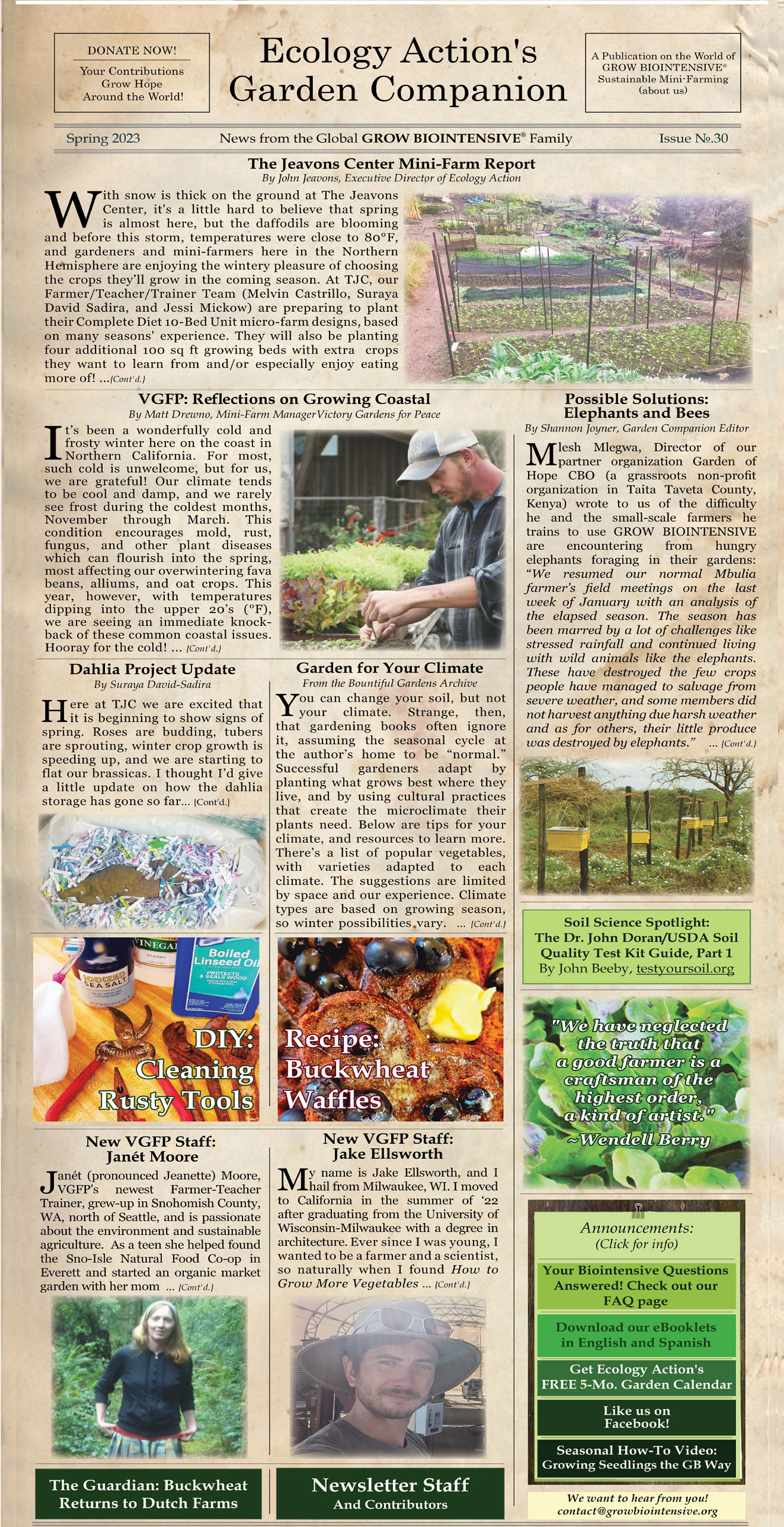 Garden Companion Newsletter Issue No. 30