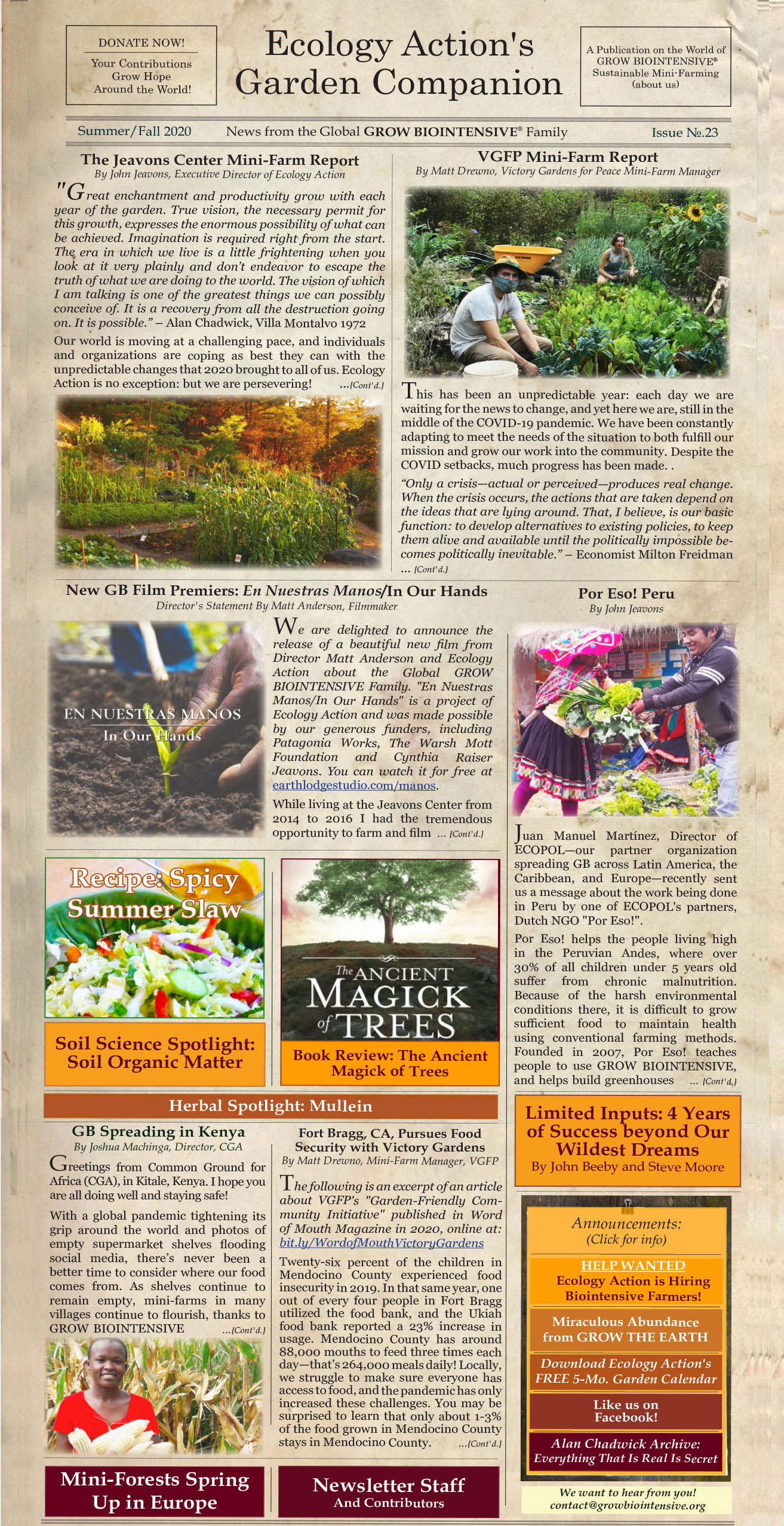 Garden Companion Newsletter Issue No. 17