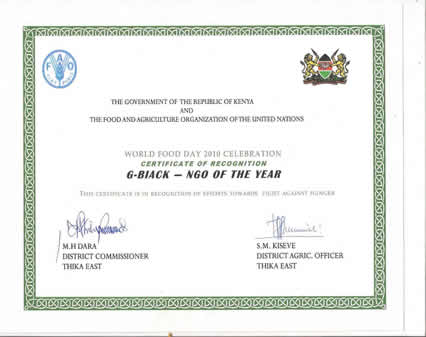 G-BIACK - NGO of the Year Award